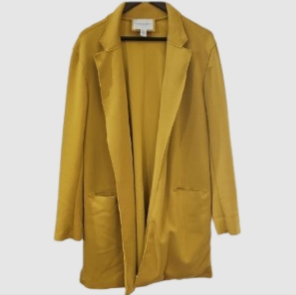 Carolina Belle Montreal Mustard Open Coatigan Longline Jacket Sz XL - Picture 1 of 8